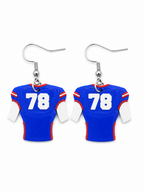 Personalized Lakeland Football Jersey Earrings