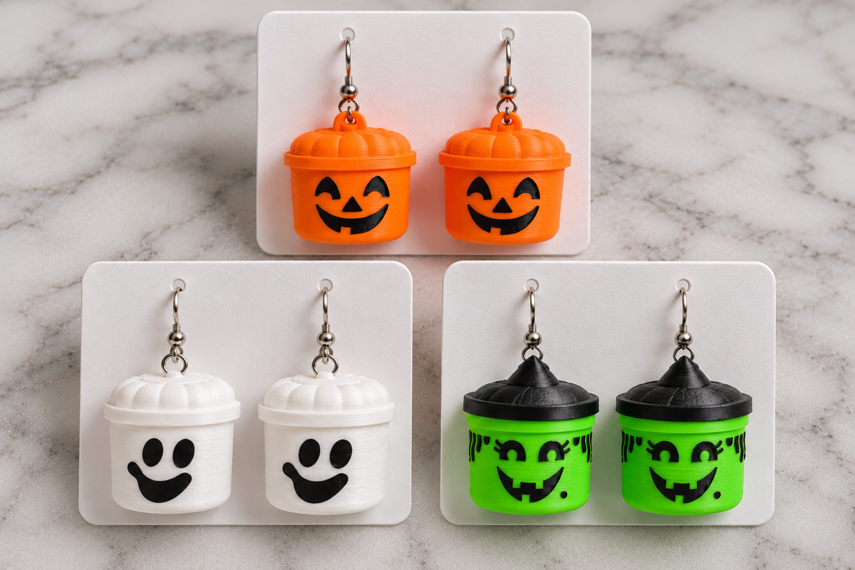 Halloween Bucket Earrings