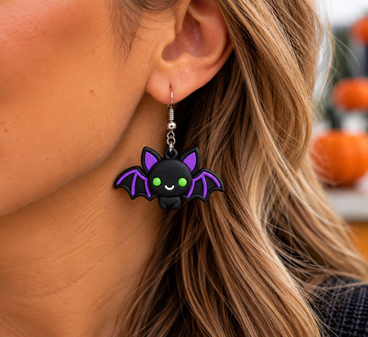 Halloween Doodle Buddy Earrings - Flapjack