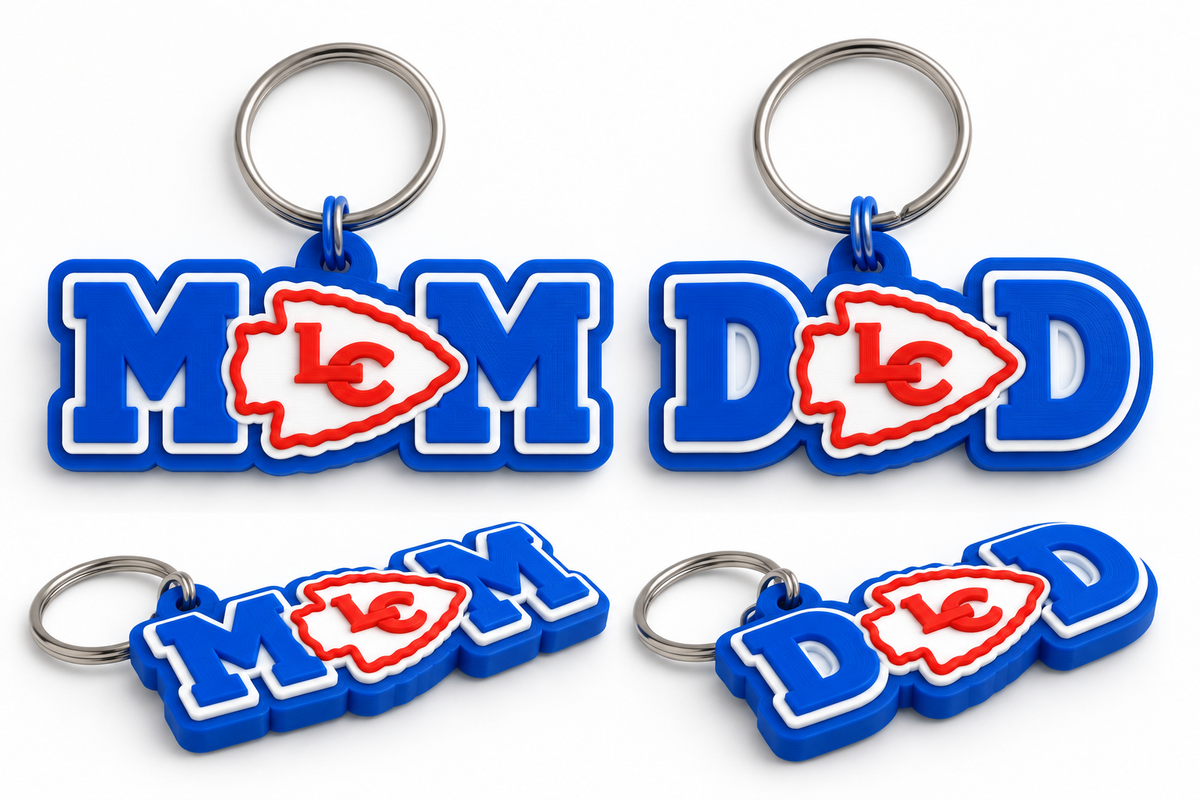Kids Go Shopping - Mom & Dad Keychains