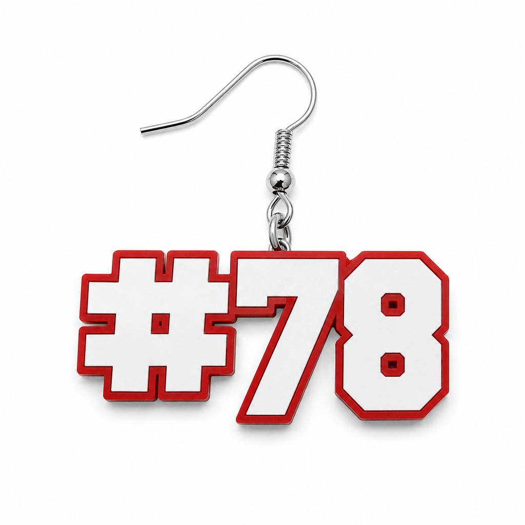 Personalized Number Earrings