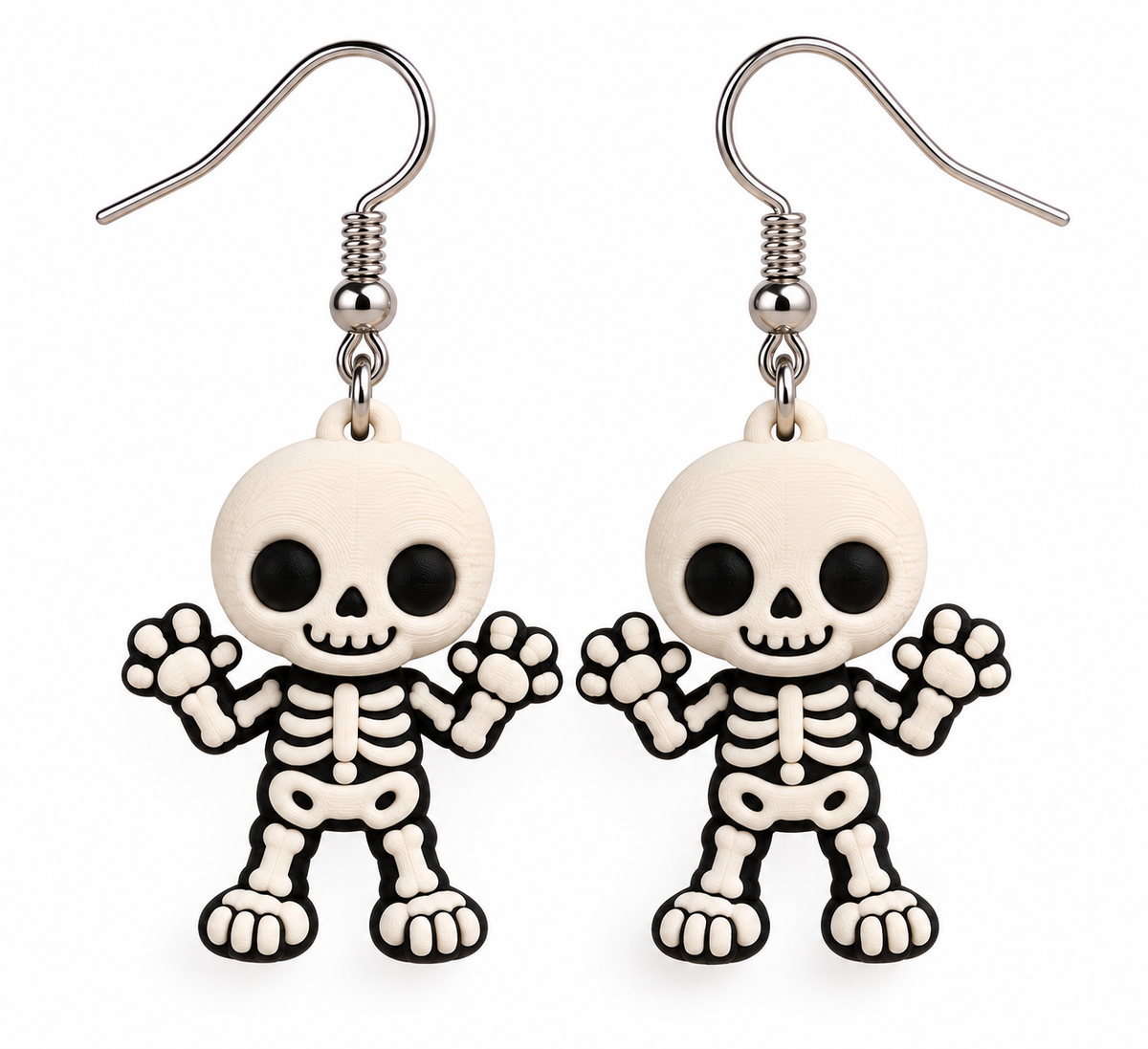 Halloween Doodle Buddy Earrings - Skully