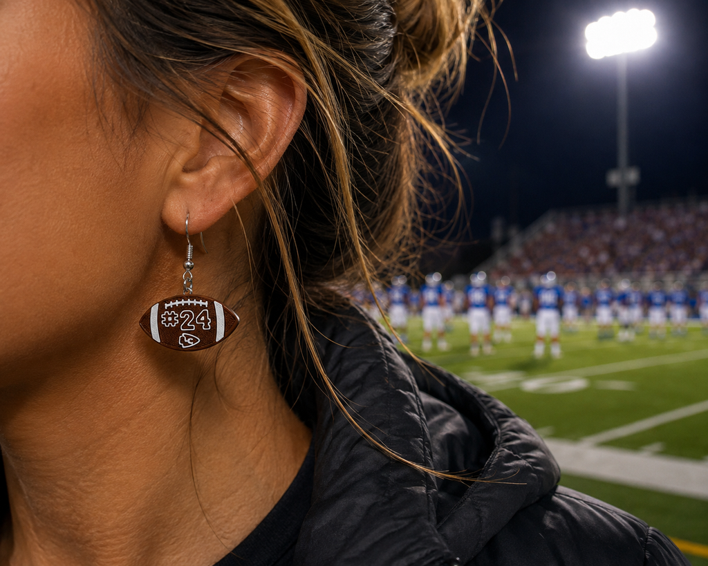 Personalized Football Earrings