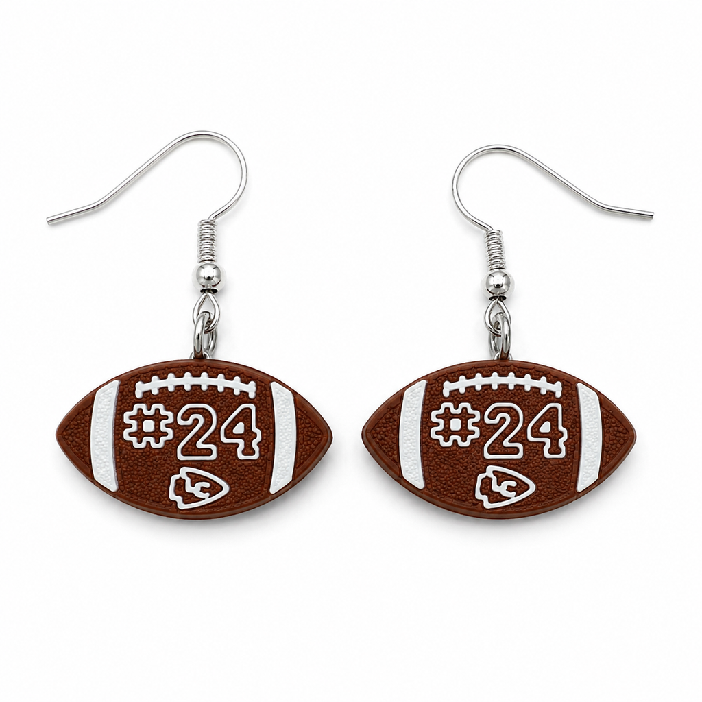 Personalized Football Earrings