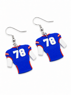 Personalized Lakeland Football Jersey Earrings