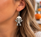 Halloween Doodle Buddy Earrings - Skully