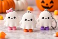 Halloween Little Boo Ghost Clicker Bag Tag