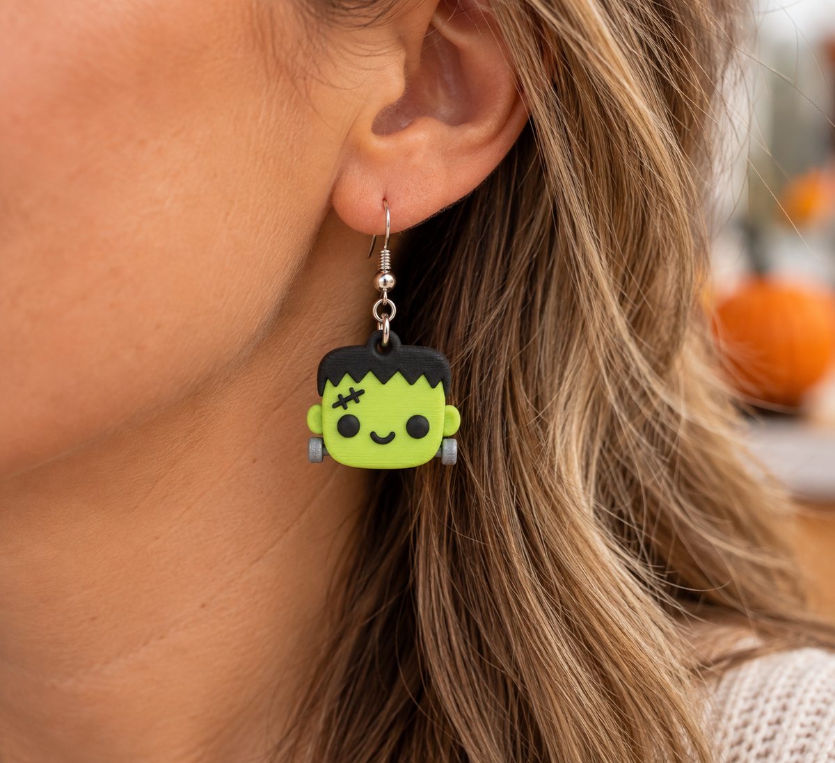 Halloween Doodle Buddy Earrings - Frankie