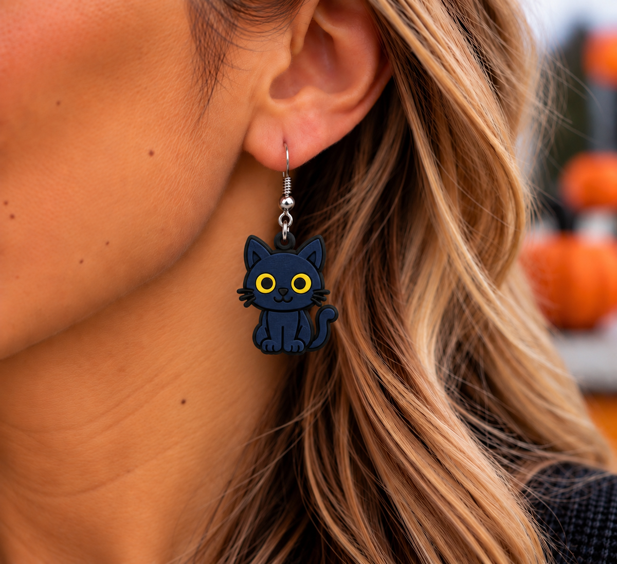 Halloween Doodle Buddy Earrings - Purrnard