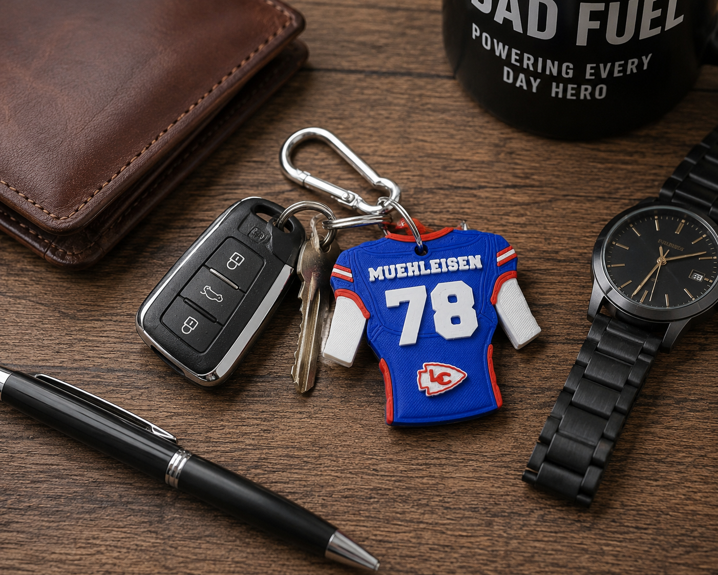 Personalized Jersey Keychain