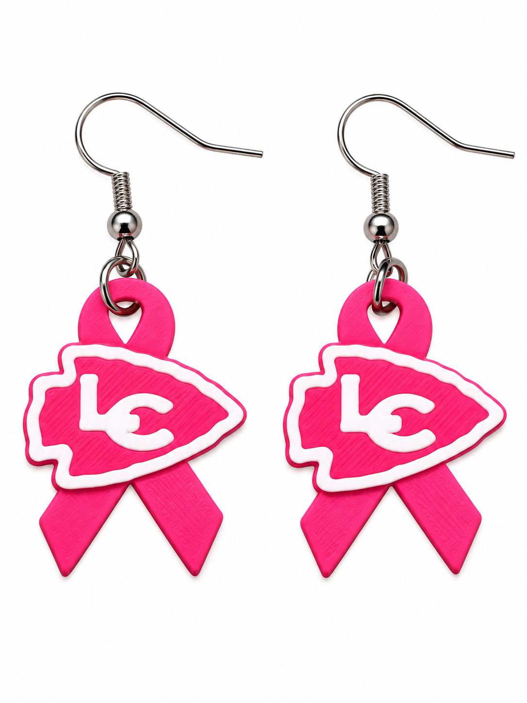 Lakeland Pink Out Ribbon Dangle Earrings