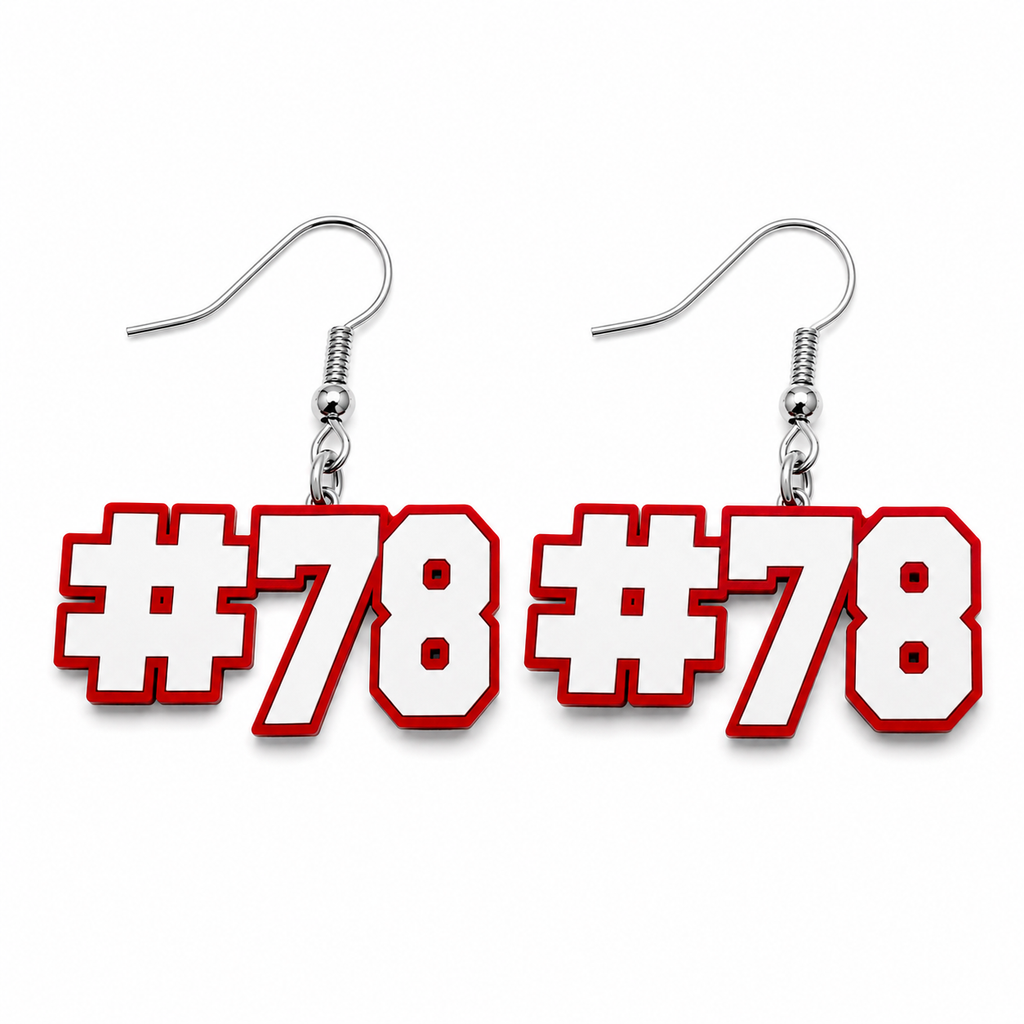 Personalized Number Earrings
