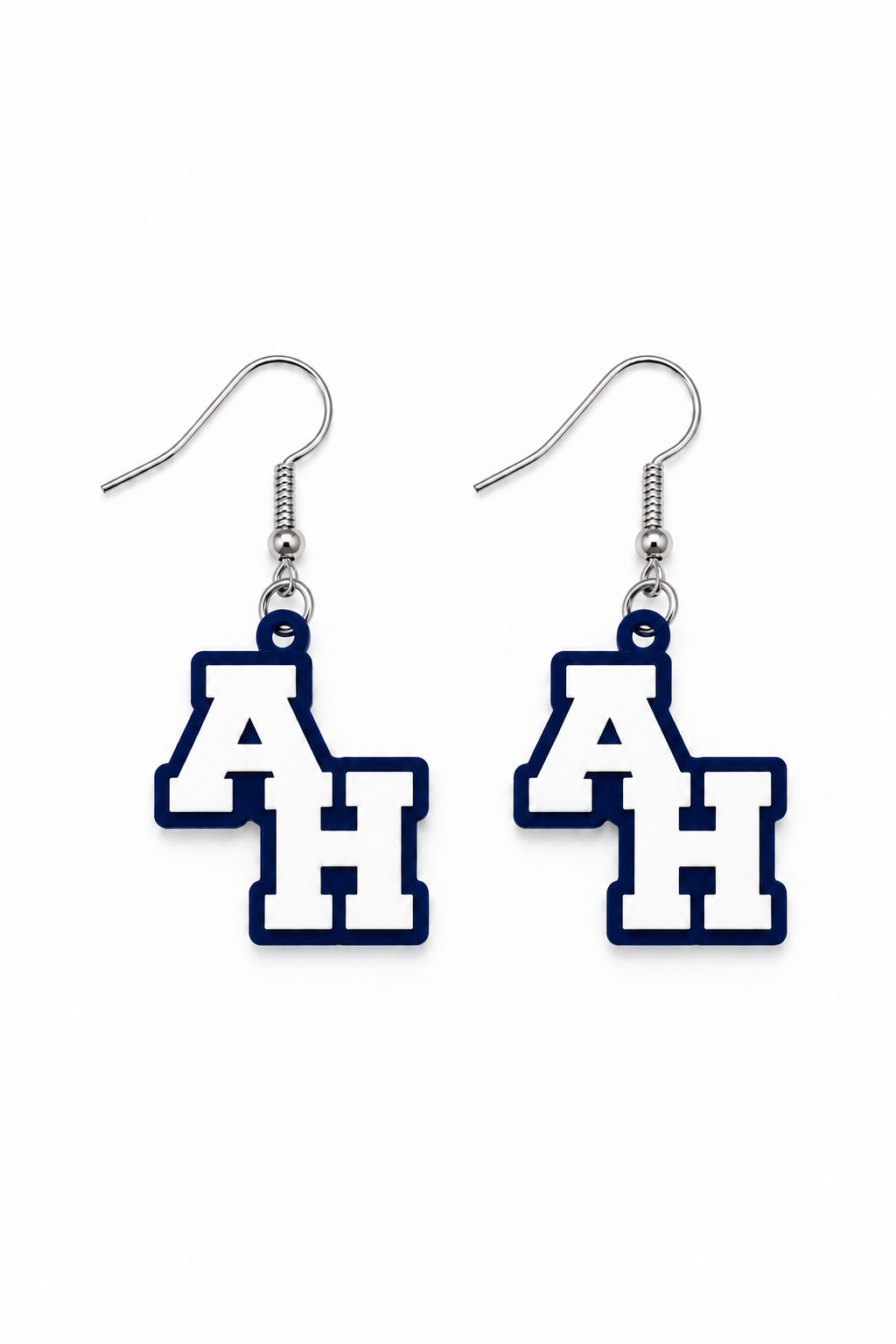 Abington Heights AH Dangle Earrings — white background