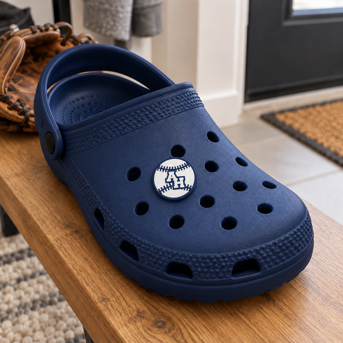 Abington Heights Baseball Shoe Charm — lifestyle
