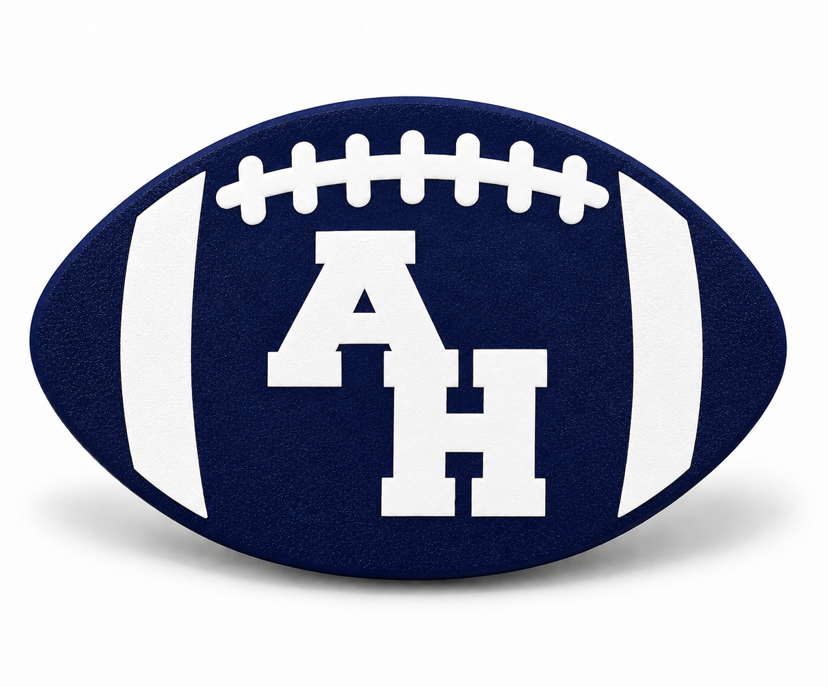 Abington Heights Football Bag Charm — white background