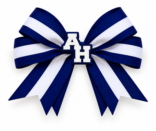 Abington Heights Hair Bow — white background