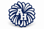 Abington Heights Pom Pom Bag Charm — white background