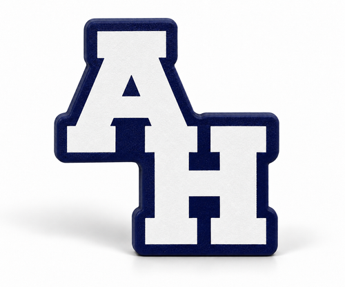 Abington Heights AH Bag Charm — white background