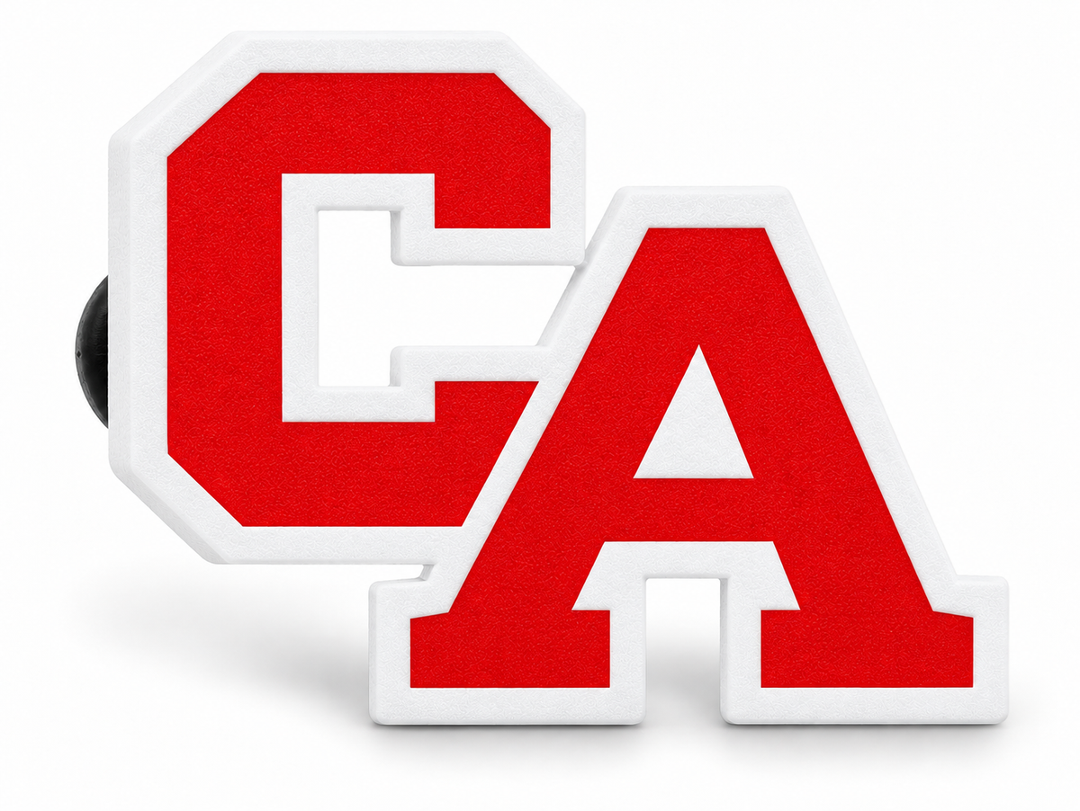 Carbondale Area Shoe Charm — white background