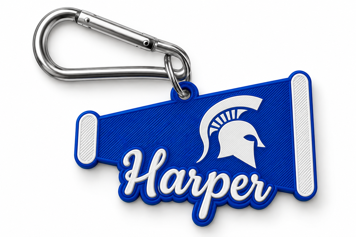 Mid Valley Personalized Megaphone Bag Tag — white background