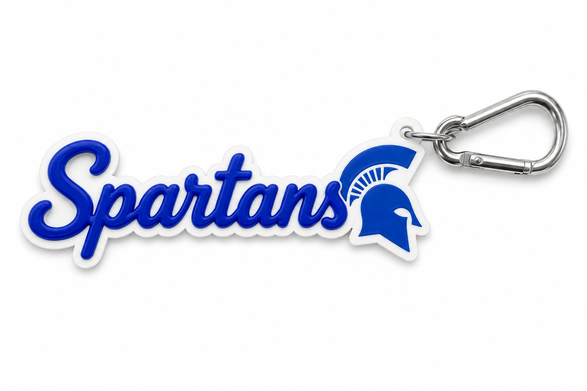 Mid Valley Script Bag Tag — white background