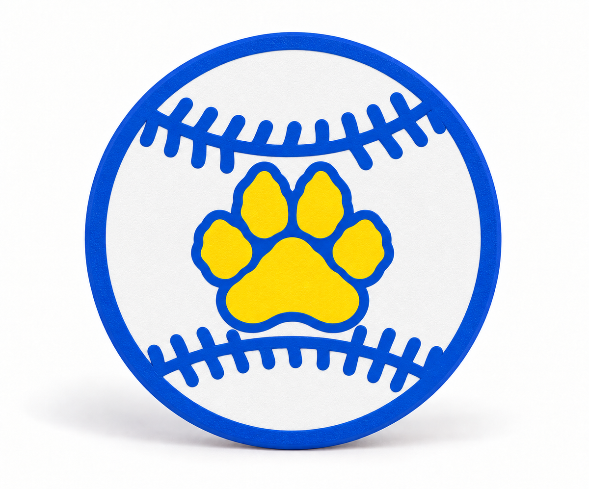 Valley View Baseball Bag Charm — white background