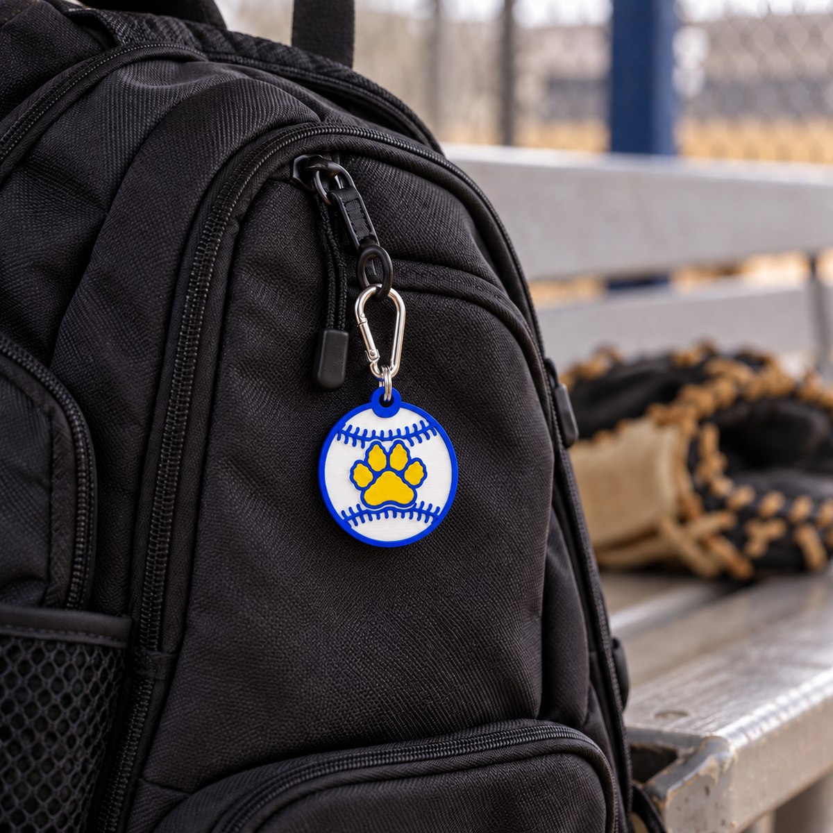 Valley View Baseball Bag Tag — lifestyle