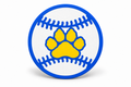 Valley View Baseball Shoe Charm — white background