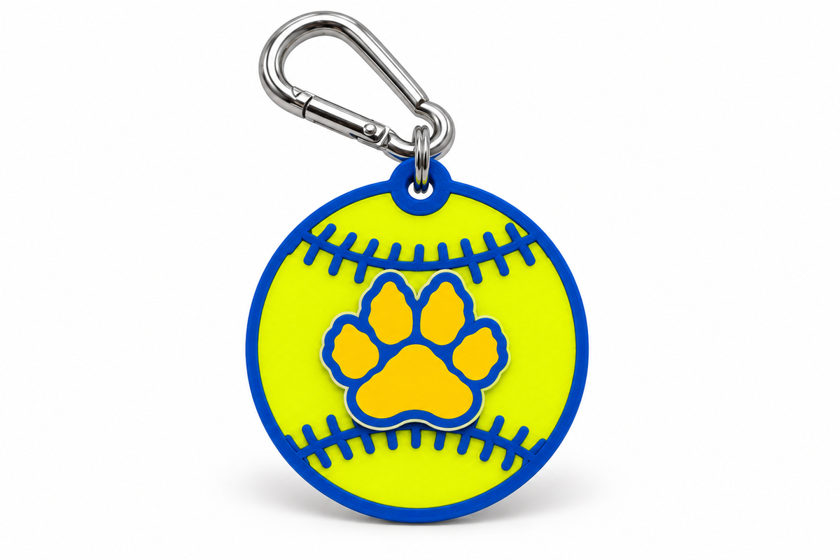 Valley View Softball Bag Tag — white background