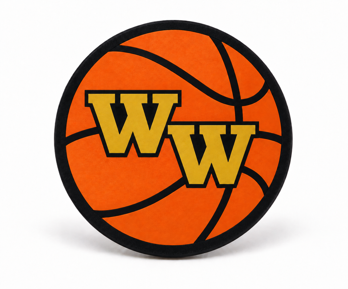 Western Wayne Basketball Bag Charm — white background