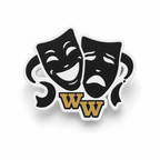 Western Wayne Curtain Club Shoe Charm — white background