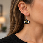 Western Wayne Football Earrings — lifestyle