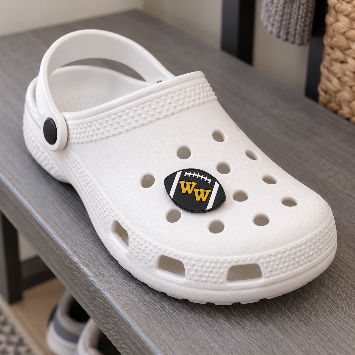 Western Wayne Football Shoe Charm — lifestyle