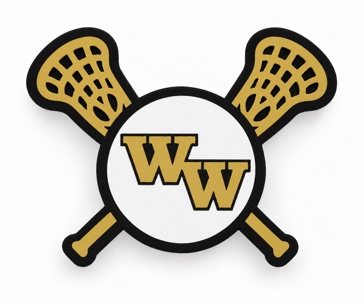 Western Wayne Lacrosse Bag Charm — white background
