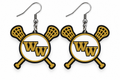 Western Wayne Lacrosse Earrings — white background