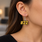 Western Wayne Personalized Number Earrings — lifestyle