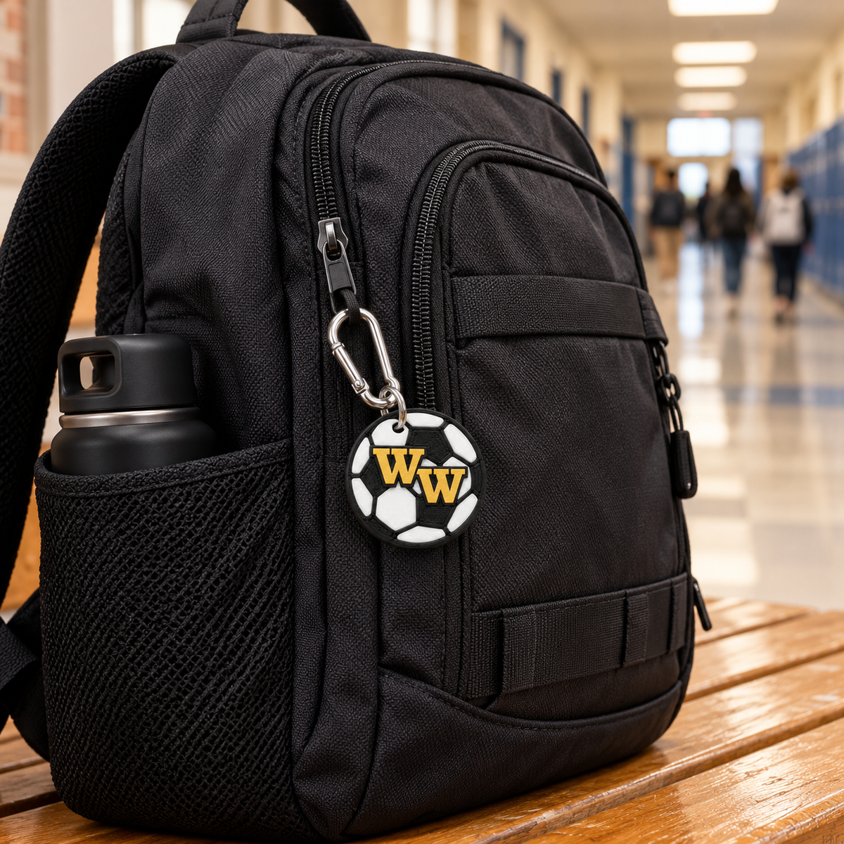 Western Wayne Soccer Bag Tag — lifestyle
