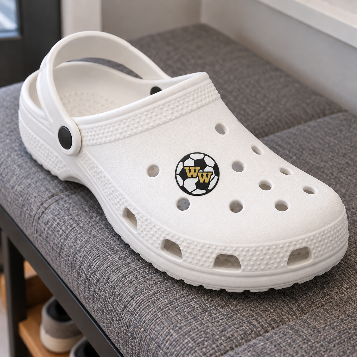 Western Wayne Soccer Shoe Charm — lifestyle