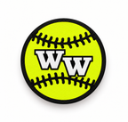 Western Wayne Softball Shoe Charm — white background