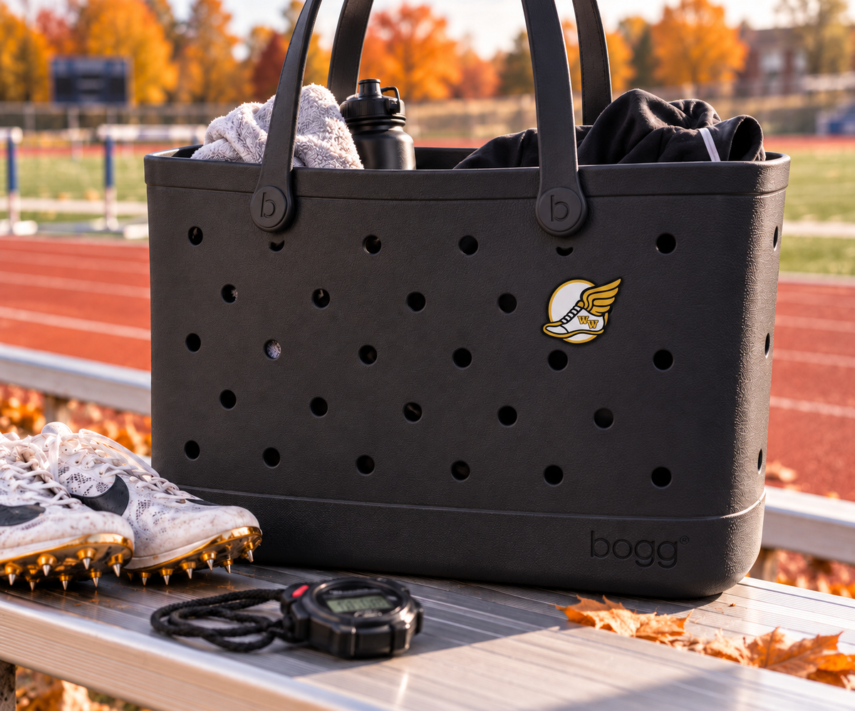 Western Wayne Track and Field Bag Charm — lifestyle