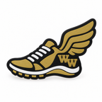 Western Wayne Track and Field Shoe Charm — white background