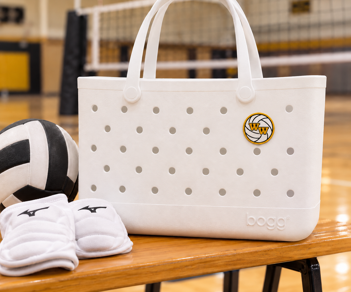 Western Wayne Volleyball Bag Charm — lifestyle