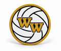 Western Wayne Volleyball Bag Charm — white background