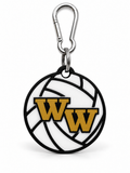 Western Wayne Volleyball Bag Tag — white background