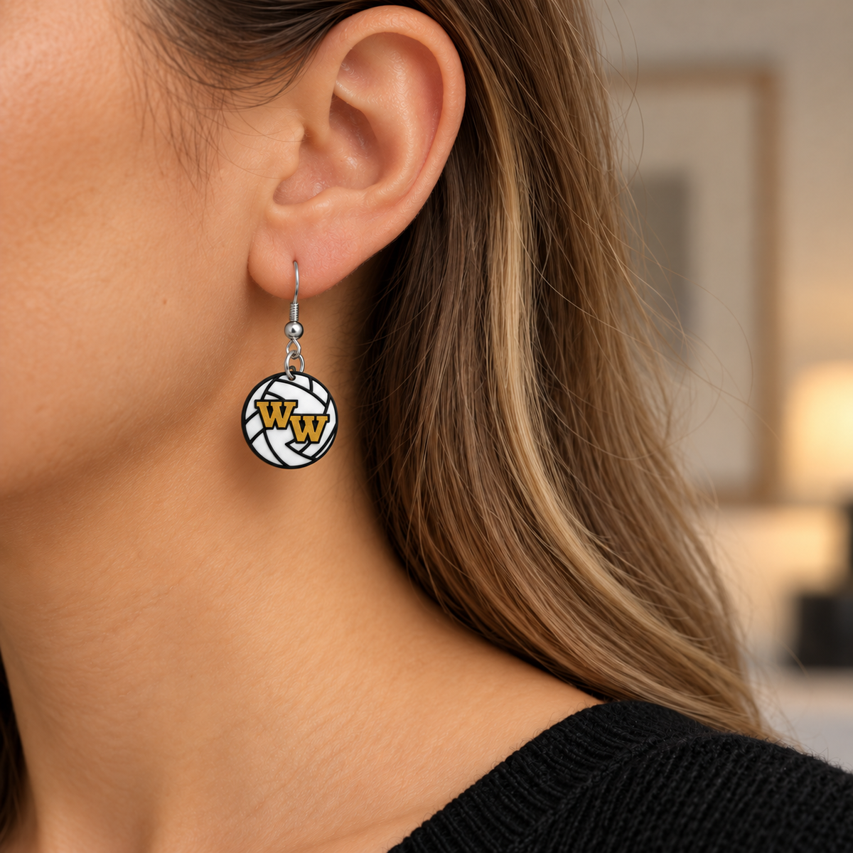 Western Wayne Volleyball Earrings — lifestyle
