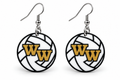 Western Wayne Volleyball Earrings — white background