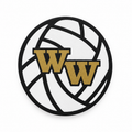 Western Wayne Volleyball Shoe Charm — white background