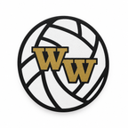 Western Wayne Volleyball Shoe Charm — white background